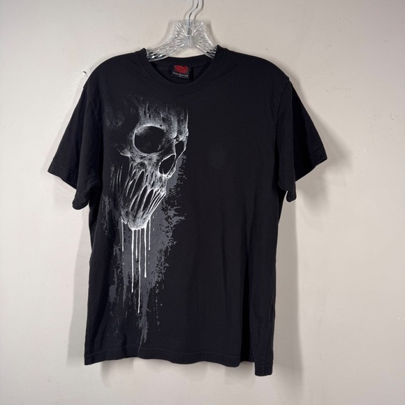 Spiral Direct Other - Spiral Direct Mens Black Skull Graphic T-Shirt Gothic Horror Short Sleeve Sz S